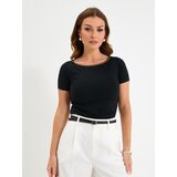 Sinsay Pamučna bluza s ukrasnim izrezom | shoptok.hr