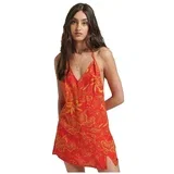 Obleke Vintage Mini Slip Halter Rdeča