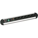 Bachmann Razdelilna letev s prenapetostno zaščito 6-delna aluminij\, črna\, varnostni kontakt Electric 331013, (20641541) Cene
