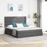  s od storage s uzglavljem Tamnosiva 180 x 200 cm Tkanina | shoptok.hr