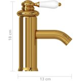 vidaXL Kupaonska slavina za umivaonik zlatna 130 x 180 mm | shoptok.hr