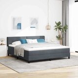  s opruga kutije Tamno siva 200 x 180 cm Baršun | shoptok.hr
