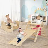 Igrače in hobi 7 v 1 plezalo s toboganom otroški leseni plezalni set (3+) | Shoptok.si