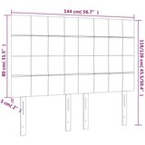  LED uzglavlje tamnoplavo 144x5x118/128 cm baršunasto | shoptok.hr