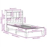vidaXL Okvir kreveta bez madraca 100x200 cm konstruirano drvo | shoptok.hr