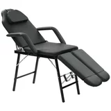  Prenosni kozmetični stol iz umetnega usnja 185x78x76 cm črn