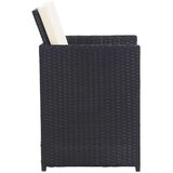 Poli 15-dijelni vrtni blagovaonski set od poliratana crni | shoptok.hr
