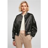 Urban Classics Women's short oversized satin College jacket black | shoptok.hr
