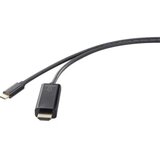 Renkforce USB-C/HDMI adapterski kabel USB-C vtič, HDMI-A vtič 3 m črna RF-4531594 4K UHD, dvojno oklopljen USB-C-Display kabel USB-C/HDMI ad, (20417894) Cene