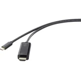 USB priključni kabel 3.00 m RF-4531594 crna [1x muški konektor USB-C™ - 1x muški konektor HDMI]