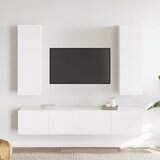  4-dijelni set TV ormarića bijeli od konstruiranog drva | shoptok.hr