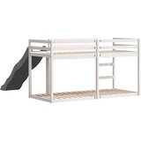 Krevet na kat s toboganom i ljestvama bijeli 90x190 cm borovina | Eponuda.com
