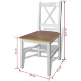 In jedilna garnitura 5-delna rjava bela | Shoptok.si