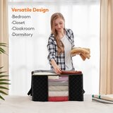 INF Škatle za shranjevanje s pokrovi, Wardrobe Quilt Torba za shranjevanje 3-pack Black, (21540993) Cene