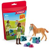 Schleich Schleich: Sarah komplet za treniranje konj s Tennessee Walker žrebičkom (42756) Cene