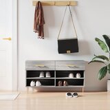  Klupa za cipele siva boja hrasta 102x35x55 cm konstruirano drvo | shoptok.hr