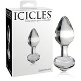 Icicles br. 44 - stožasti stakleni analni dildo (proziran) | shoptok.hr