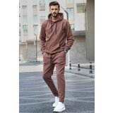 Madmext Sports Sweatsuit Set - Brown - Relaxed fit Cene