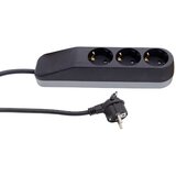 3 produžni kabel s utičnicama (3-struko, crno-sive boje, dužina kabela: 1,4 m, 3.500 w) Cijene