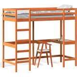 vidaXL Krevet na kat s radnim stolom voštano smeđi 75x190 cm borovina Cijene