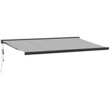 vidaXL Zložljiva tenda antracit in bela 5x3 m blago in aluminij, (21260635) u