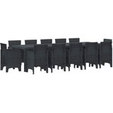 Vrtni set za objed 13 pcs Antracit Plastika | shoptok.hr