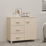 The Living Store Komoda HAMAR medeno rjava 90x40x80 cm trdna borovina - Komoda, (21663670) Cene