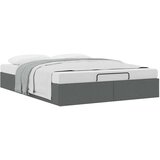 vidaXL okvir za krevet bez madraca tamnosivi 140 x 190 cm od tkanine | shoptok.hr