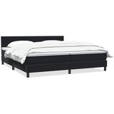 vidaXL Box spring krevet s madracem crni 180x220 cm baršunasti | shoptok.hr