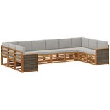  Set vanjskih sofa 7 kom. Prirodna i svjetlosiva | shoptok.hr