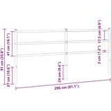 Metalno zamjensko uzglavlje bijelo 200 cm | shoptok.hr