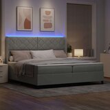  Krevet s opruga kutije Svijetlo siva 200 x 200 cm Baršun | shoptok.hr