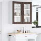  Zidni stakleni ormarić PORTO Smeđi hrast 80 x 31 x 80 cm | Eponuda.com