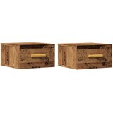  Zidni noćni ormarići 2 kom boja staro drvo 35 x 35 x 20 cm | shoptok.hr