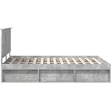 Krevetna konstrukcija Beton 140 x 190 cm Čvrsto borovo drvo | shoptok.hr