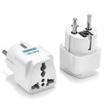 Univerzalni AC strujni adapter UK i US to EU, 3-pin to 2-pin | Eponuda.ba
