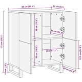  Kreveta s pohranom Smeđa 60 x 33 5 x 75 cm Čvrsto drvo manga | shoptok.hr
