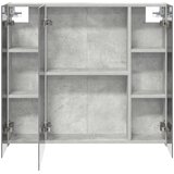  Kupaonski ormar s ogledalom Betonski sivi 80 x 14.5 x 70 cm | shoptok.hr