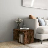 vidaXL Stranska mizica dimljeni hrast 59x36x38 cm inženirski les Cene
