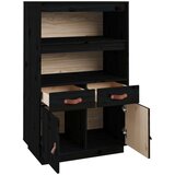  Visoka komoda crni 67 x 40 x 108 5 cm od masivne borovine | shoptok.hr