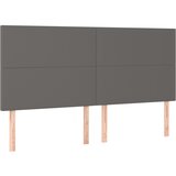 The Living Store posteljno vzglavje 4 kosa siv 100x5x78/88 cm umetno usnje - vzglavje, (21418404) | Shoptok.si