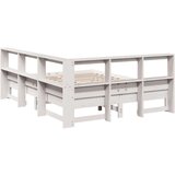  Krevet s regalom z knjige bez madraca bijeli 135x190cm borovina | shoptok.hr