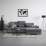 Premium Living Sedežna Garnitura Sanfino, Siva, Ležišče, Predal | Shoptok.si