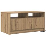  Stolić za kavu S LED lampica Umjetnička hrastovina 90 x 50 x 45 cm | shoptok.hr