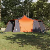 vidaXL šator s krovom siva i narančasta 492 x 492 x 275 cm poliester | shoptok.hr