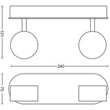 Philips worchester led spot svetiljka hrom 2x4,5W 50562/11/P0 | Eponuda.com