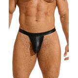 SuperLove Sexy Faux Leather Jockstrap 255 Black M | shoptok.hr