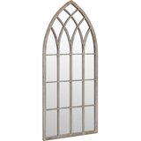  Vrtno ogledalo boja pijeska 70x30 cm željezno vanjska upotreba | shoptok.hr