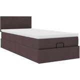  Otomanski okvir kreveta s madraca tamnosmeđi 80x200cm tkanine | shoptok.hr