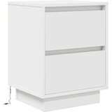  Noćni ormarić s LED svjetlima bijeli 38x34x50 cm | Eponuda.com